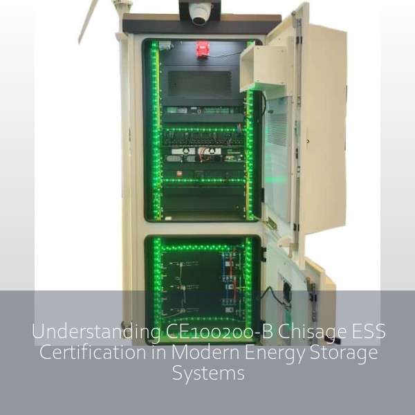 Understanding CE100200-B Chisage ESS Certification in Modern Energy Storage Systems