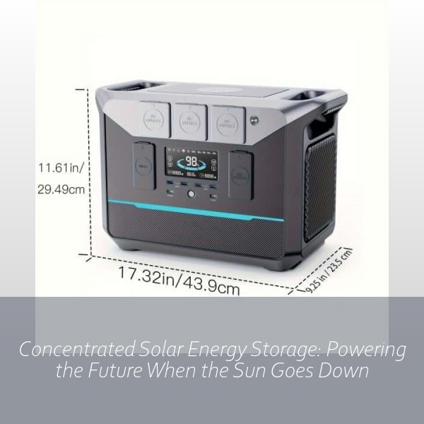 Concentrated Solar Energy Storage: Powering the Future When the Sun Goes Down