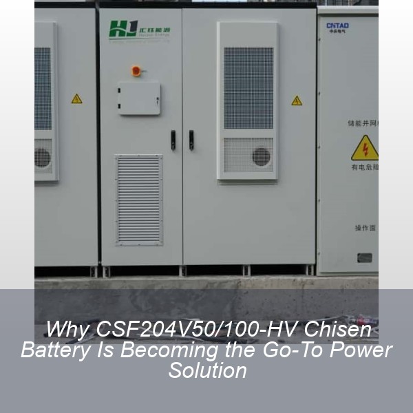 Why CSF204V50/100-HV Chisen Battery Is Becoming the Go-To Power Solution