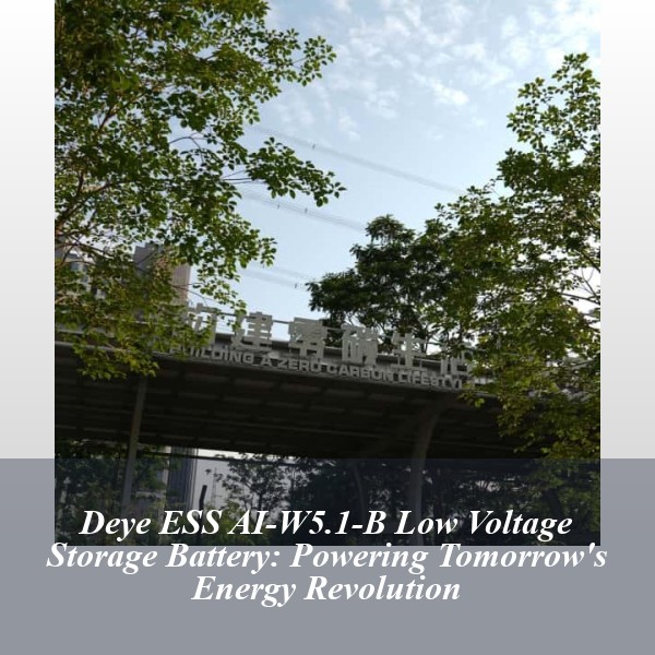 Deye ESS AI-W5.1-B Low Voltage Storage Battery: Powering Tomorrow's Energy Revolution