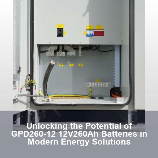 Unlocking the Potential of GPD260-12 12V260Ah Batteries in Modern Energy Solutions